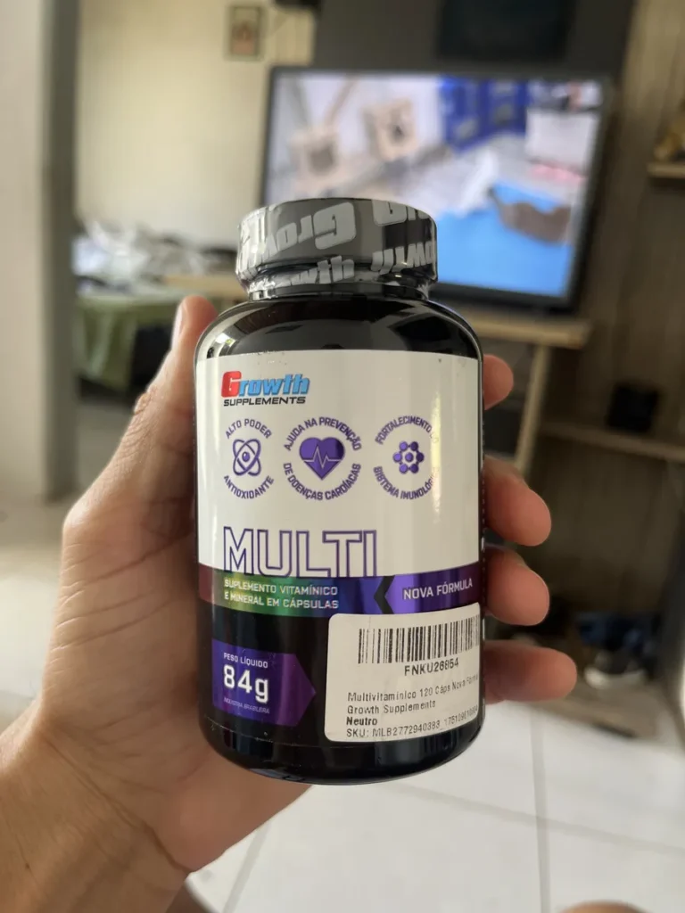 Multivitamínico 120 Cáps. Growth Supplements - Sabor Neutro