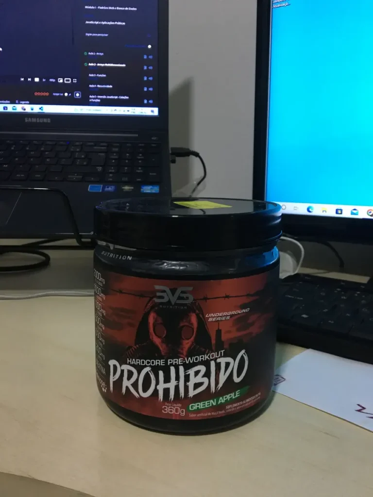 PROHIBIDO PRÉ TREINO 360g - Sabor: Strawberry Margarita