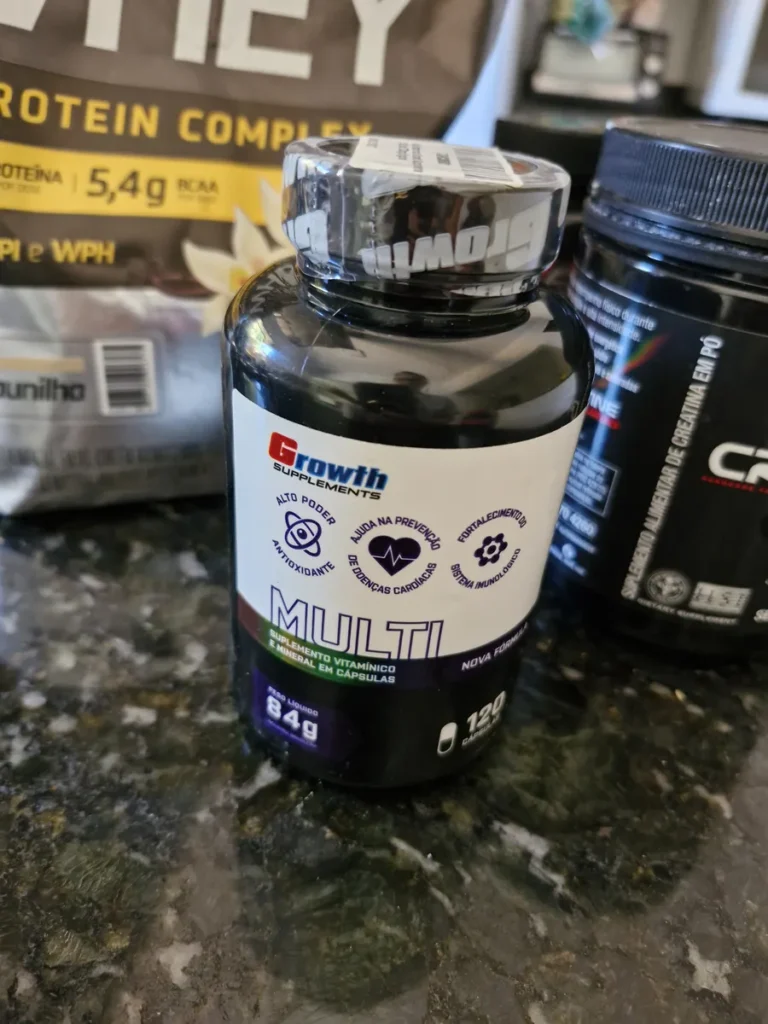 Multivitamínico 120 Cáps. Growth Supplements - Sabor Neutro