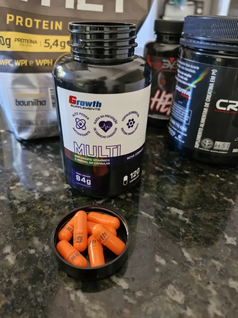Multivitamínico 120 Cáps. Growth Supplements - Sabor Neutro